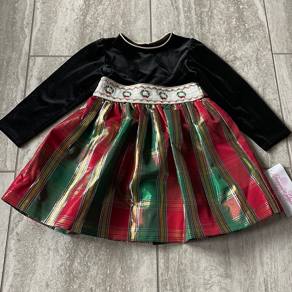 Bonnie Jean Girl’s Christmas Long Sleeve Dress Size 2T - Picture 1 of 5